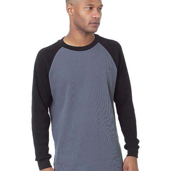 Men's USA Made Heavyweight Waffle Knit Thermal Raglan Shirt Thumbnail